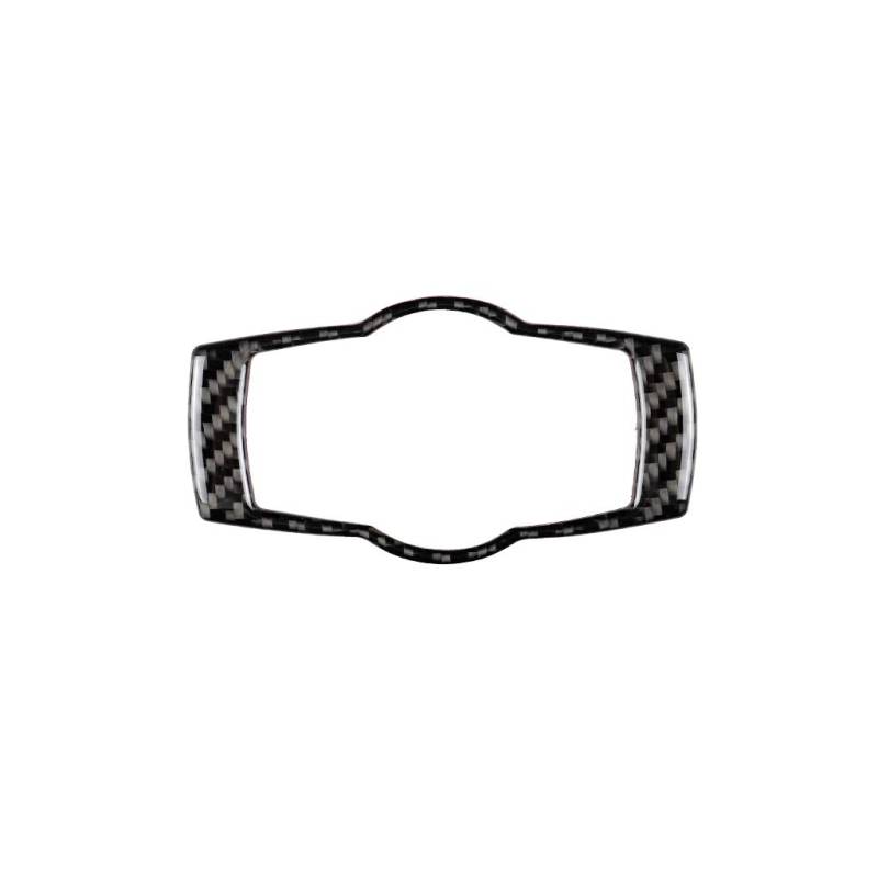 Interieurleisten Carbon-Faser-Auto-Scheinwerfer-Schalter-Knopfrahmen-Abdeckungs-Ordnungs-Auto-Innenaufkleber-geeignete Verwendung for BMW 3er E90 E92 E93 Zubehör Interieur Dekor Carbon (Color : Black von YOIQI