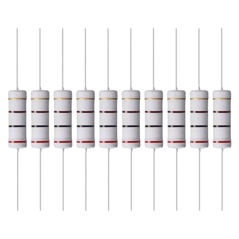 YOKIVE 10Stk Metall Oxide Folie Widerstände Achse Leitung Widerstand Behalten Normal Schaltkreis Betrieb Toll für Elektrisch Strom Ausrüstung (Grau 5W 200 Ohm) von YOKIVE