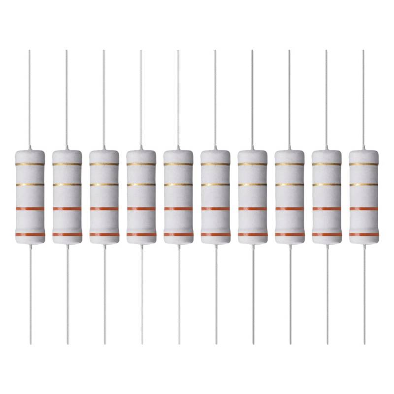 YOKIVE 10Stk Metall Oxide Folie Widerstände Achse Leitung Widerstand Behalten Normal Schaltkreis Betrieb Toll für Elektrisch Strom Ausrüstung (Grau 5W 3.3 Ohm) von YOKIVE