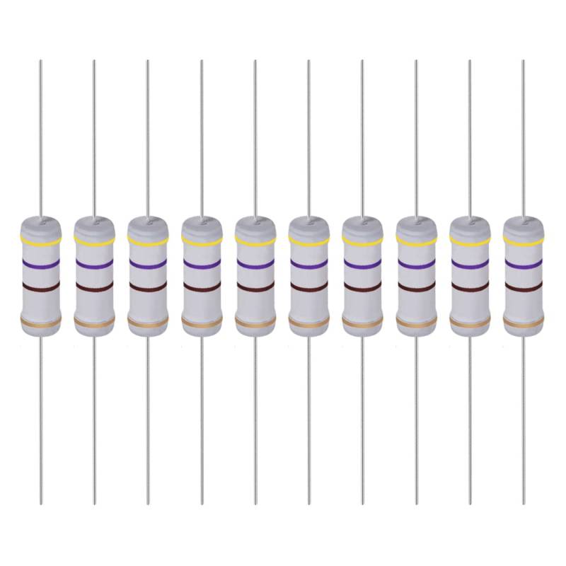 YOKIVE 20Stk Metall Oxidschicht Widerstände Achse Leitung Widerstand Halten Normalen Schaltungsbetrieb Groß für Elektrischer Strom Ausstattung (Grau 3W 470 Ohm) von YOKIVE