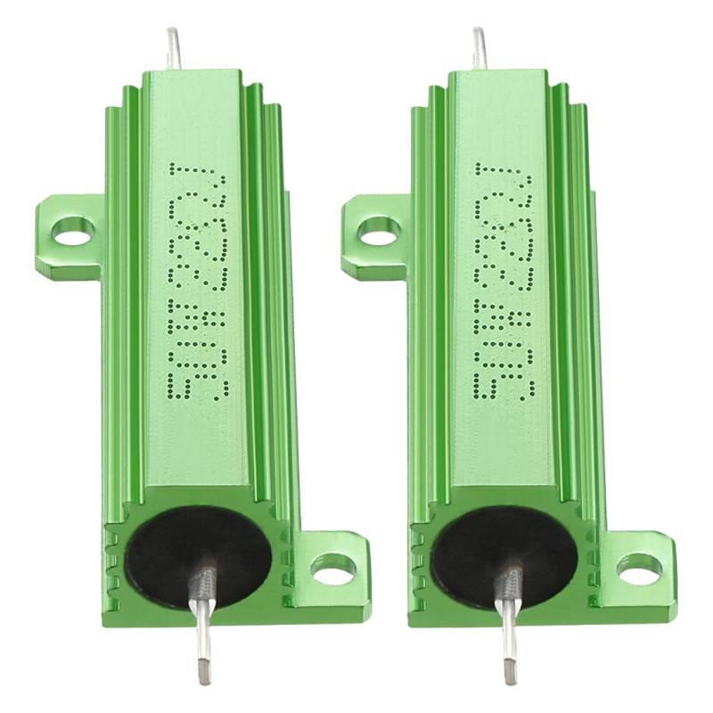 YOKIVE 2Stk Aluminium Gehäuse Widerstand Büro LED Konverter Ersatz Drahtgewickelt Widerstand Toll für Täglicher Gebrauch (Grün 50W 22 Ohm) von YOKIVE