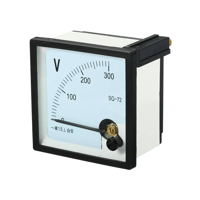 YOKIVE Analoges Panel Voltmeter CP-72 AC 0-300V Volt Messgerät Messgerät Ideal für Schaltung Testen Messung Ausrüstung (Weiß Klar Schwarz Quadratisch) von YOKIVE