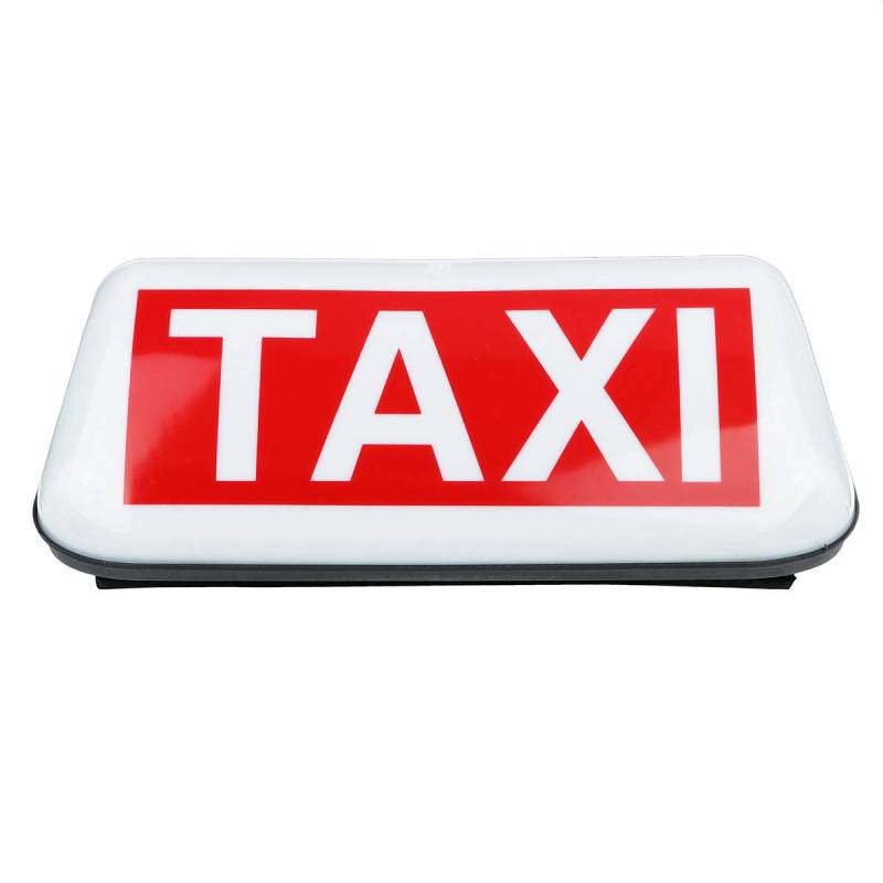 YONGYAO 38cm Universal TAXI Cab Dachschild Top Topper Wasserdichtes Auto Magnetschild Lampe Licht Shell-Weiß von YONGYAO
