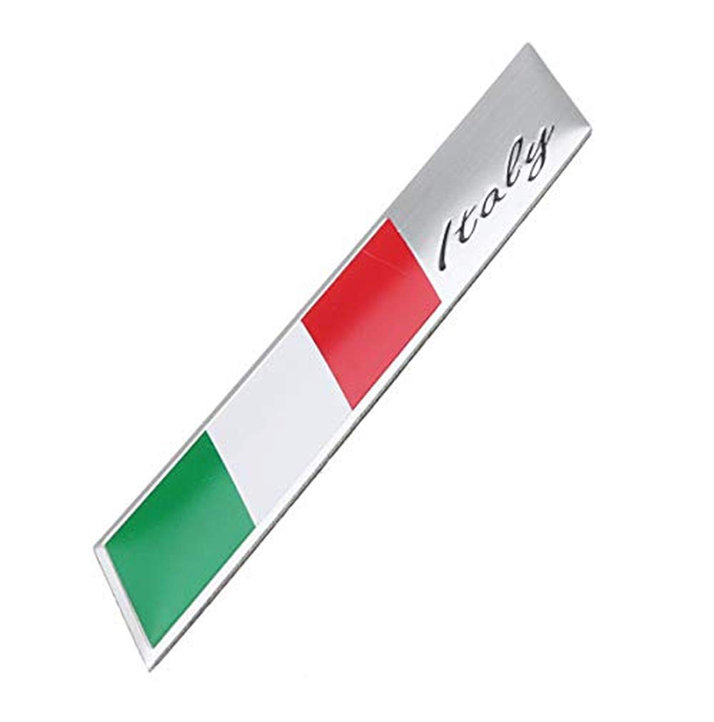 YONGYAO Aluminium Auto Aufkleber Aufkleber Italien Nationalflagge Fender/Trunk Emblem Abzeichen Passt Alfa Ro Meo FIAT von YONGYAO