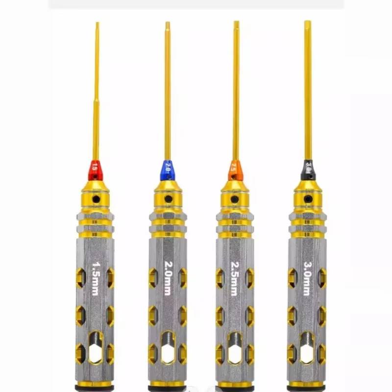 RC-Demontagewerkzeug Allgemeine Teile RC-Auto 4 Stück/Set Titanbeschichtung 1,5 Mm/2 Mm/2,5 Mm/3 Mm Sechskantschraubendreher Schraubendreher-Werkzeugmarkierung Für RC-Modellauto Boot Flugzeug von YONMFRDS
