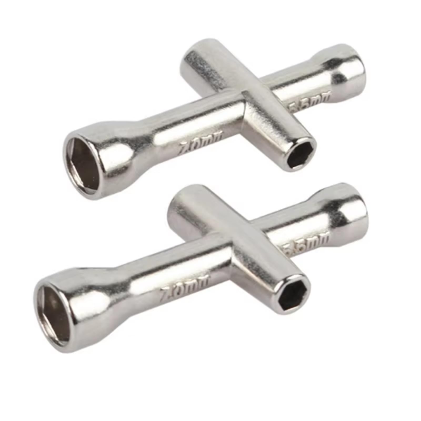 RC-Demontagewerkzeug Allgemeine Teile Rc Für Spielzeug Zubehör 4/5/5,5/7mm Kreuzschlüssel Hülse Mit M4 Mutter Für Schraubenschlüssel M4 RC Für HSP 80132 Für Modell Auto Rad Werkzeug RC Auto(2pcs) von YONMFRDS