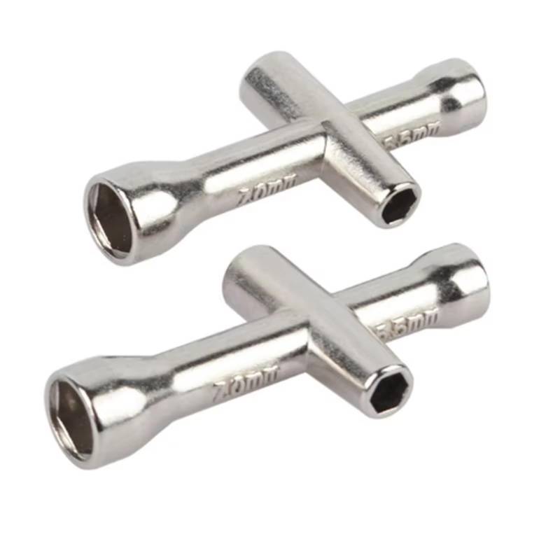 RC-Demontagewerkzeug Allgemeine Teile Rc Für Spielzeug Zubehör 4/5/5,5/7mm Kreuzschlüssel Hülse Mit M4 Mutter Für Schraubenschlüssel M4 RC Für HSP 80132 Für Modell Auto Rad Werkzeug RC Auto(2pcs) von YONMFRDS