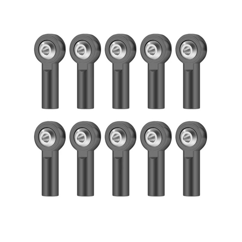 YONMFRDS Für 10 STÜCKE M2 Link Spurstangenkopf Metall Für Kreuzgelenk Kugelkopf Schnalle Lenkung Schubstange Spurstangenkopf Für Mini Pleuelstangen RC Boote RC Auto Upgrade Teile(Gray) von YONMFRDS