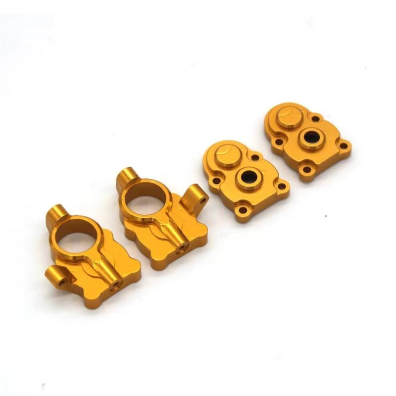 YONMFRDS Für FMS Für FCX24 1/24 Xiaoqi Türbrücke Metallgetriebe Upgrade Zubehör Lenkbecher Getriebeabdeckung RC Fernbedienung Auto RC Auto Upgrade Teile(Yellow) von YONMFRDS