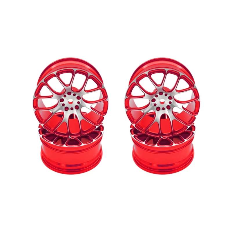 YONMFRDS Für HSP Für HPI Für Redcat Für Kyosho Für Sakura Für Tamiya Für TT02 MN86K 1/10 52 * 26mm Aluminium Legierung Rad Felgen RC Drift Auf-Straße Für Racing Auto RC Auto Upgrade Teile(Red) von YONMFRDS