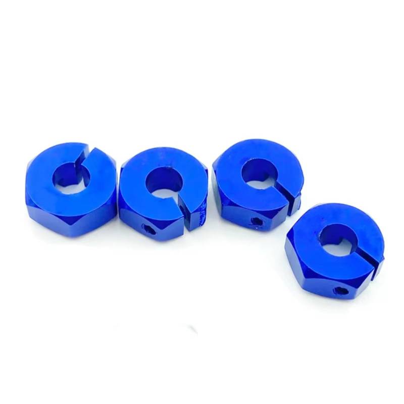 YONMFRDS Für HSP Für Tamiya Für SCX10 Für Slash 4 Stück Aluminium 5/6/7 Mm Dickes Rad Sechskant 12 Mm Antriebsnaben Mit Stiften Schrauben RC-Auto Crawler Trucks RC Auto Upgrade Teile(Blue) von YONMFRDS
