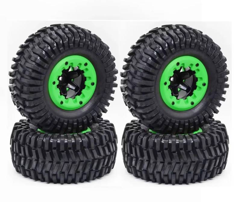 YONMFRDS Für Huanqi 727 Für Remo 1:10 RC Fernbedienung Modell Autos Short-Course Truck Reifen Off-Road Fahrzeug Für Buggy Reifen Rad Räder Teile RC Auto Upgrade Teile(Green) von YONMFRDS