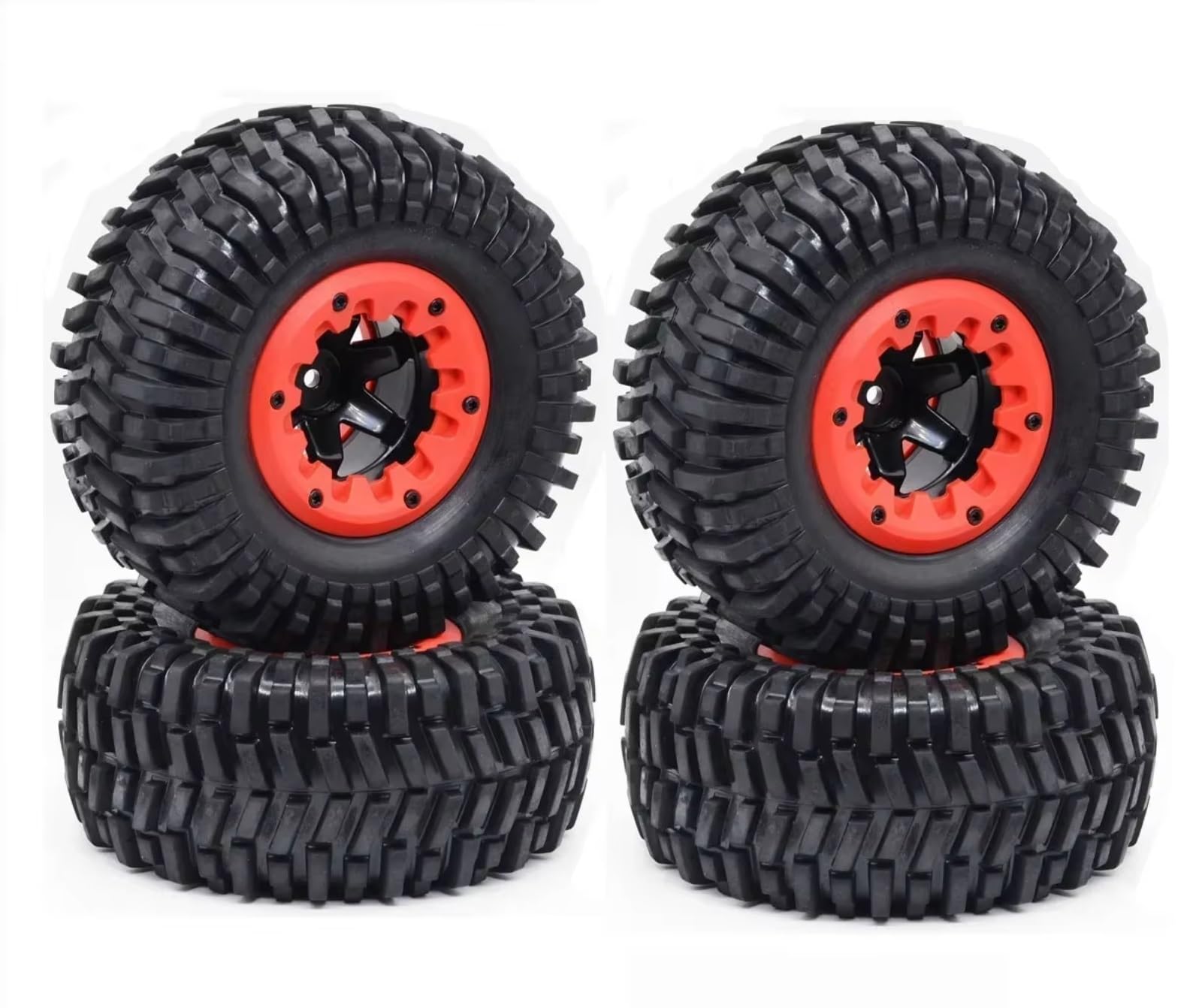 YONMFRDS Für Huanqi 727 Für Remo 1:10 RC Fernbedienung Modell Autos Short-Course Truck Reifen Off-Road Fahrzeug Für Buggy Reifen Rad Räder Teile RC Auto Upgrade Teile(Red2) von YONMFRDS