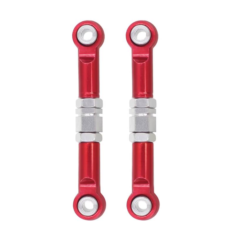 YONMFRDS Für MJX 16207 16208 16209 16210 Für MJX 1/14 14209 14210 Metall Front Steering Rod Lenkung Links Spurstange RC Auto Upgrade Teile RC Auto Upgrade Teile(Red) von YONMFRDS