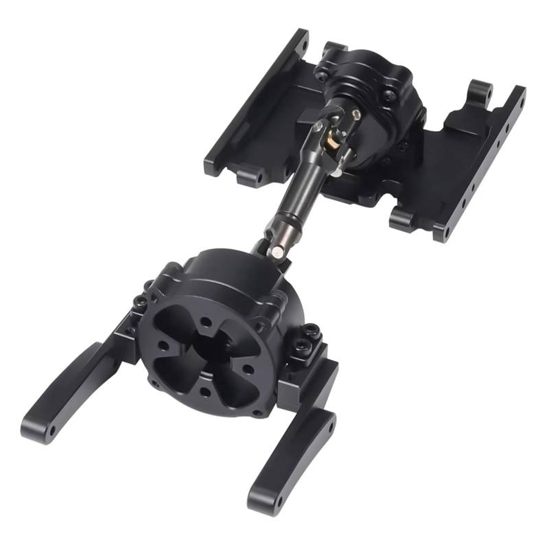 YONMFRDS Für SCX10 II 1/10 90046 Für Chassis Front Mount Planetengetriebe Verteilergetriebe Skid Plate Antriebswelle Getriebe Set RC Crawler RC Auto Upgrade Teile(Black) von YONMFRDS