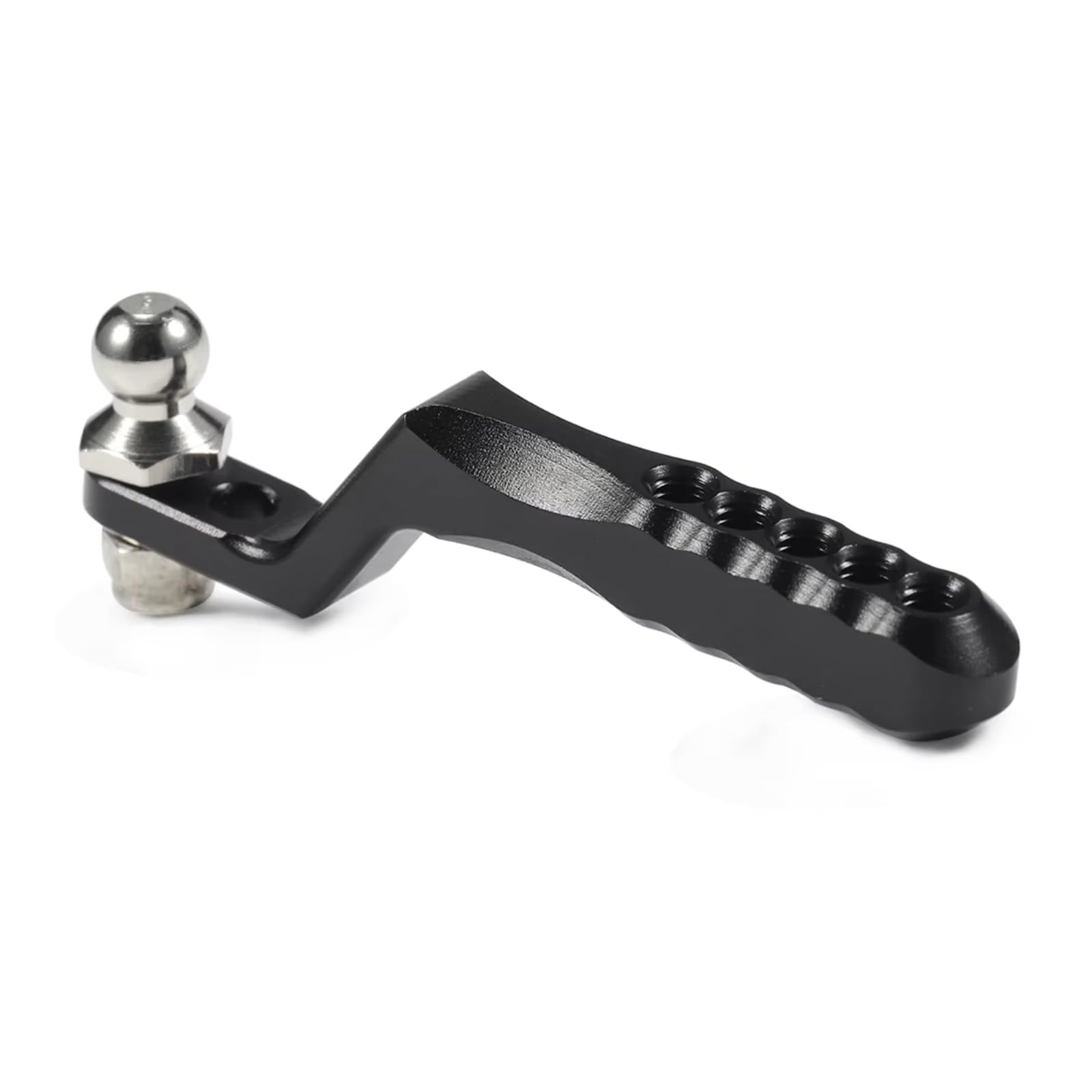 YONMFRDS Für TRX4 Für SCX10 II 1/10 86100 D90 CC01 TF2 Für RGT 1 Pcs Aluminium Für Rock Car Crawler Hinten Stoßstange RC Tow Hitch Anhänger Haken RC Auto Upgrade Teile(Black) von YONMFRDS
