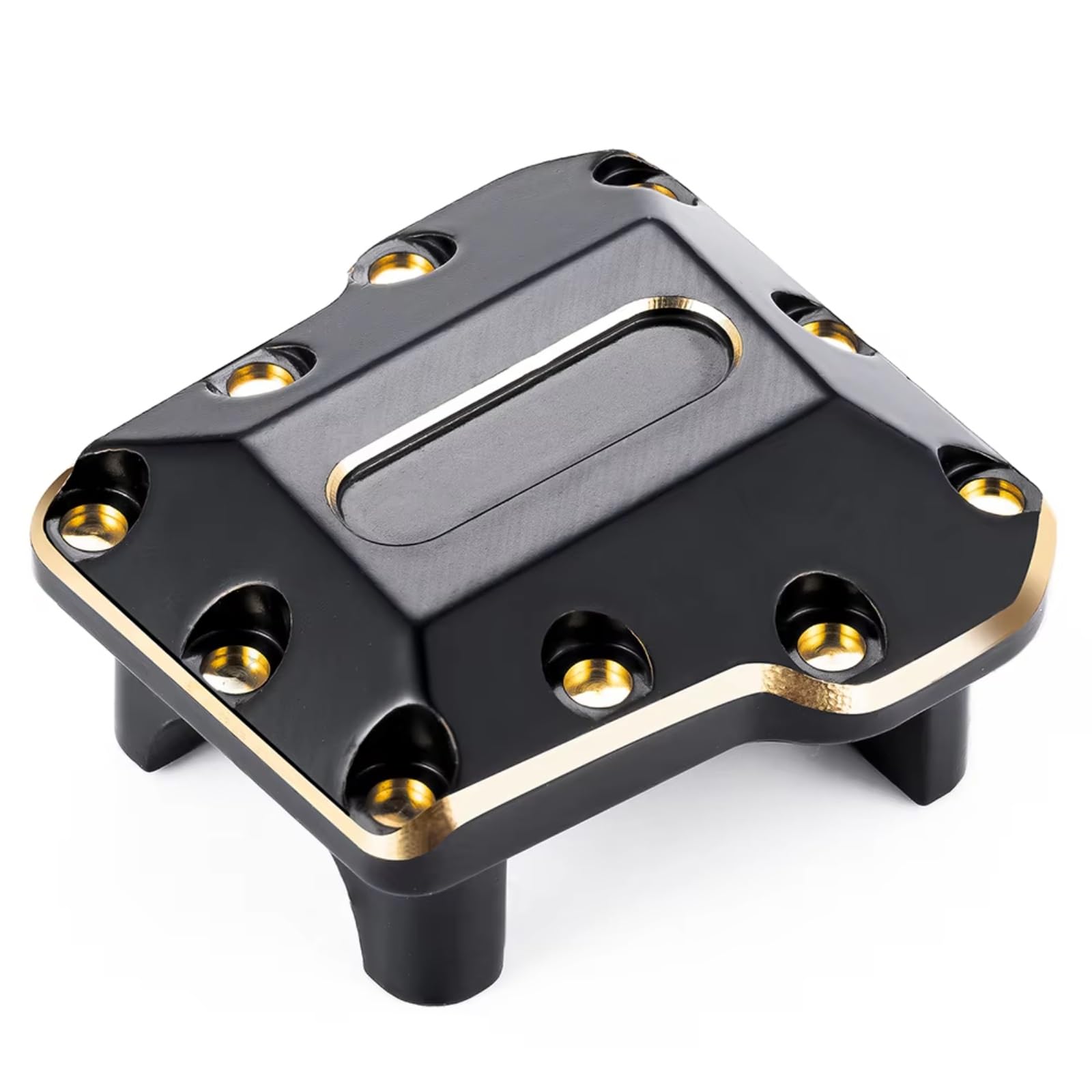 YONMFRDS Für TRX4M Für Bronco Für Defender 1/18 1PCS Messing Vorne Hinterachse Diff Abdeckung 15g RC Crawler Auto Upgrade Teile RC Auto Upgrade Teile(Black) von YONMFRDS