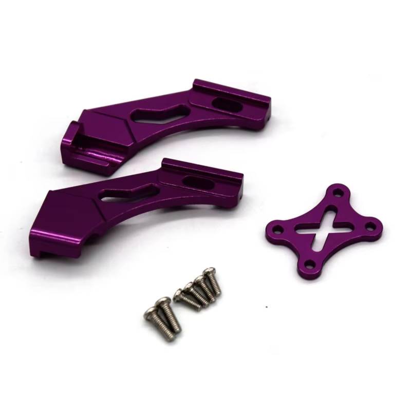 YONMFRDS Für Wltoys 144001 144010 14016 124008 124010 124017 124019 RC Fernbedienung Auto Metall Upgrade Teile Sind Flügel Halterung Teile RC Auto Upgrade Teile(Purple) von YONMFRDS