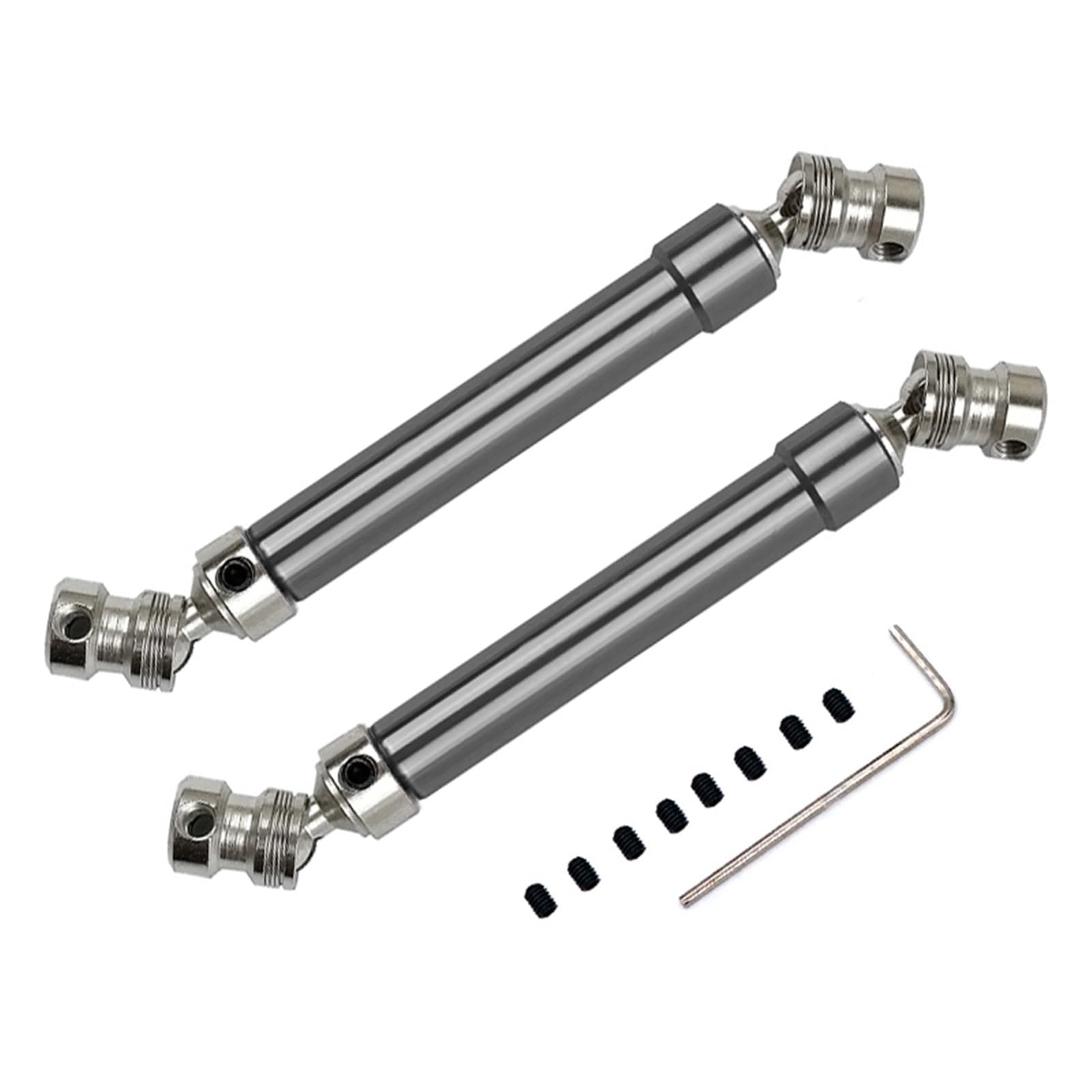 YONMFRDS RC Antriebswelle Für Axial Für SCX10 Für AX10 D90 TF2 Für HSP 1/10 RC Autoteile 112-152mm Metallantriebswelle Kreuzgelenk CVD Antriebswelle Übertragungswelle(Gray) von YONMFRDS