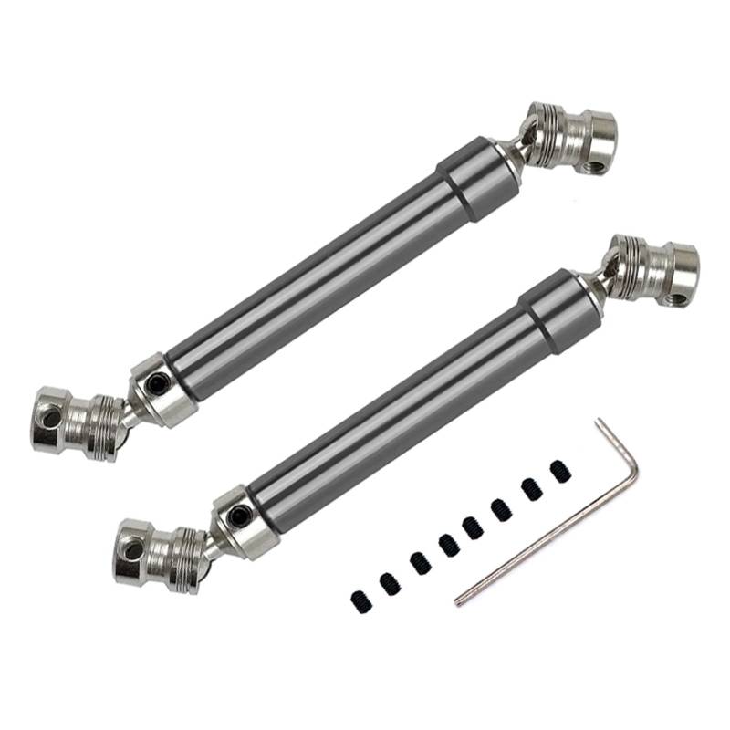 YONMFRDS RC Antriebswelle Für Axial Für SCX10 Für AX10 D90 TF2 Für HSP 1/10 RC Autoteile 112-152mm Metallantriebswelle Kreuzgelenk CVD Antriebswelle Übertragungswelle(Gray) von YONMFRDS