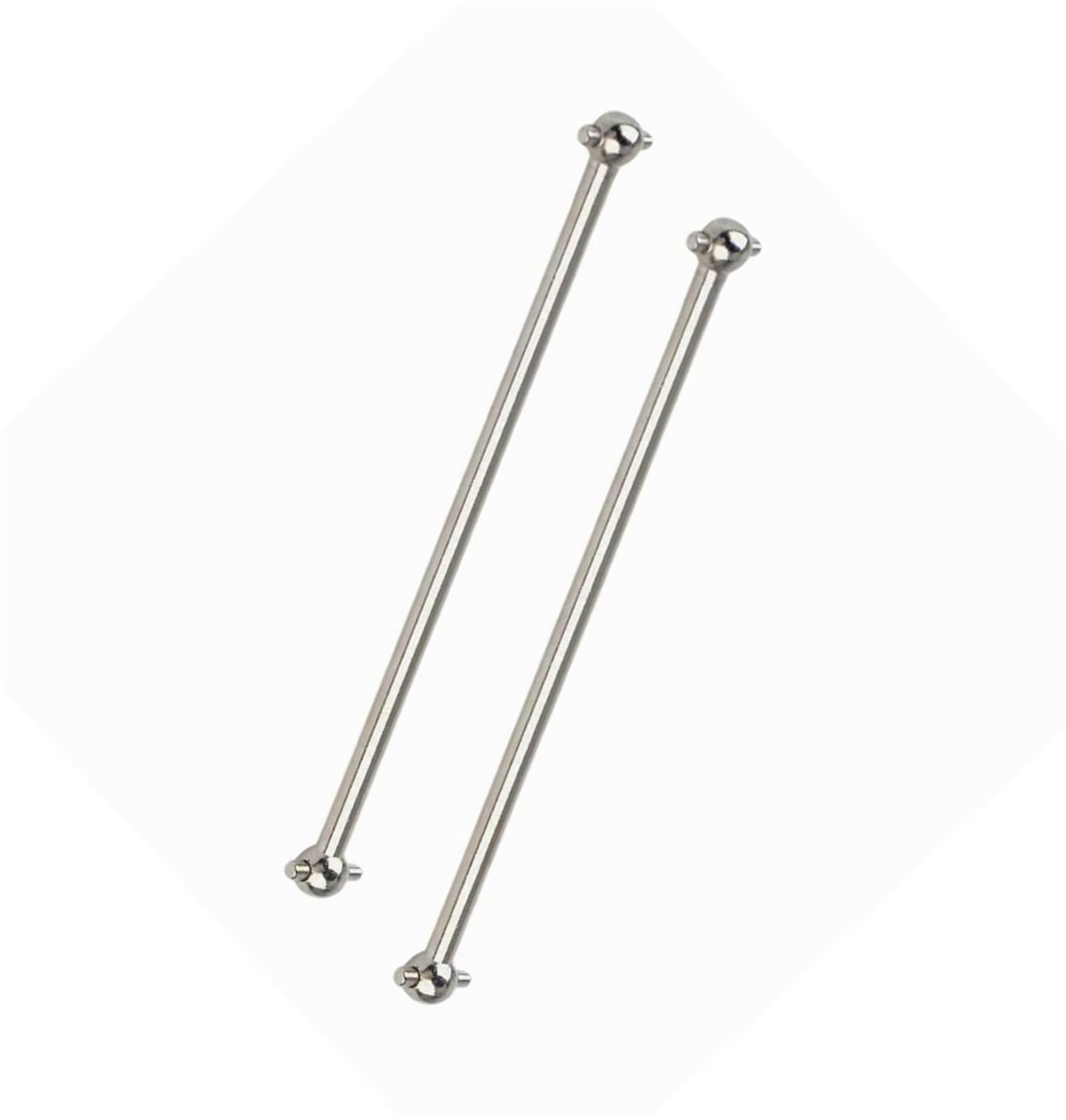 YONMFRDS RC Antriebswelle Für Himoto Für HPI Für HSP Für Axial Für Wltoys 1/10 Metall Antriebswelle Dogbone Gesamtlänge 61/63/70/74/77/84/87/89.5/100mm Modifikation RC Autoteile(Silver,63mm) von YONMFRDS