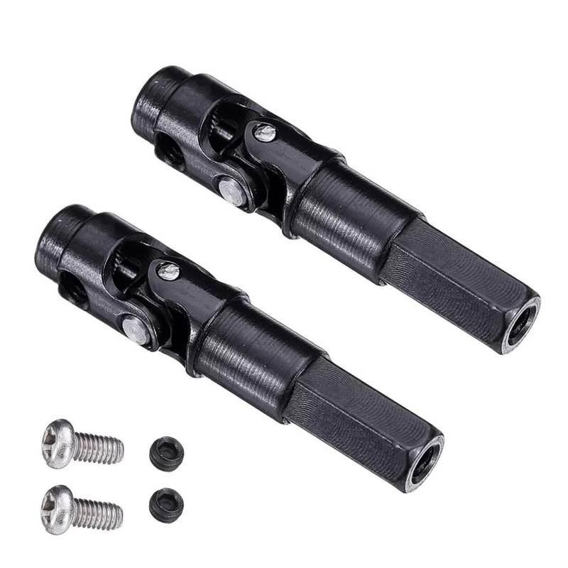 YONMFRDS RC Antriebswelle Für MN D90 Für MN99S Für WPL B16 B36 B14 B24 C14 C24 C34 Metall-Vorderachs-Antriebswelle 5mm Combiner-Rad-Sechskantadapter RC-Auto-Upgrade-Teile, 2 Stück von YONMFRDS