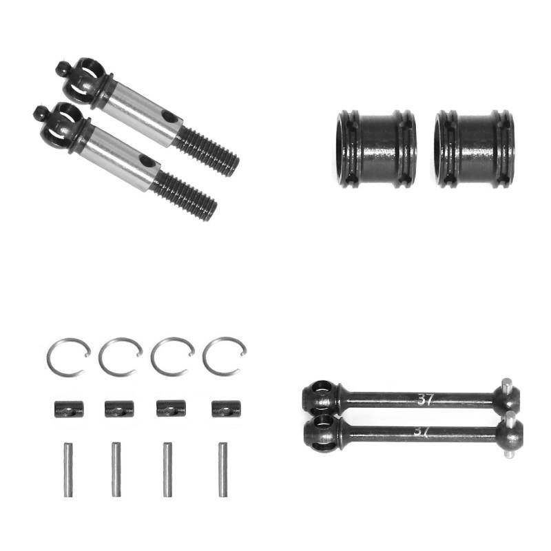 YONMFRDS RC Antriebswelle Für Tamiya Für TT02 XV01 XV02 Metall Antriebswelle CVD Antriebswelle 37/39/42mm Dogbone Übertragung Welle Set RC Auto Upgrade Teile Zubehör(37mm Set) von YONMFRDS