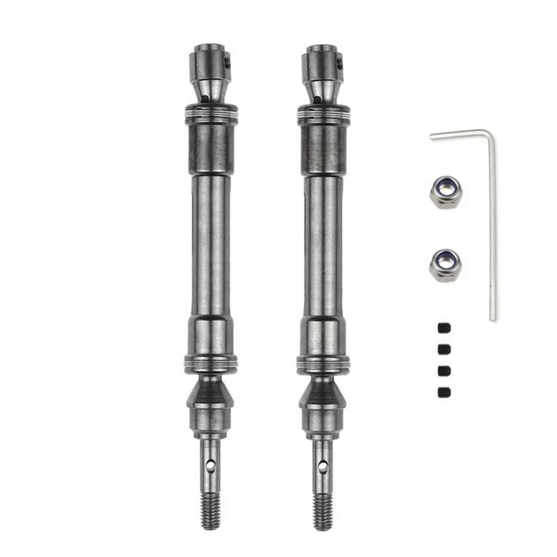YONMFRDS RC Antriebswelle Für Traxxas 1/10 Für Slash 4X4 Für Slash Für Rustler Für VXL Für Stampede 4X4 Für VXL CVD Vorne Hinten Antriebswelle Montage Getriebewelle RC Auto Teile(Gray,Front) von YONMFRDS