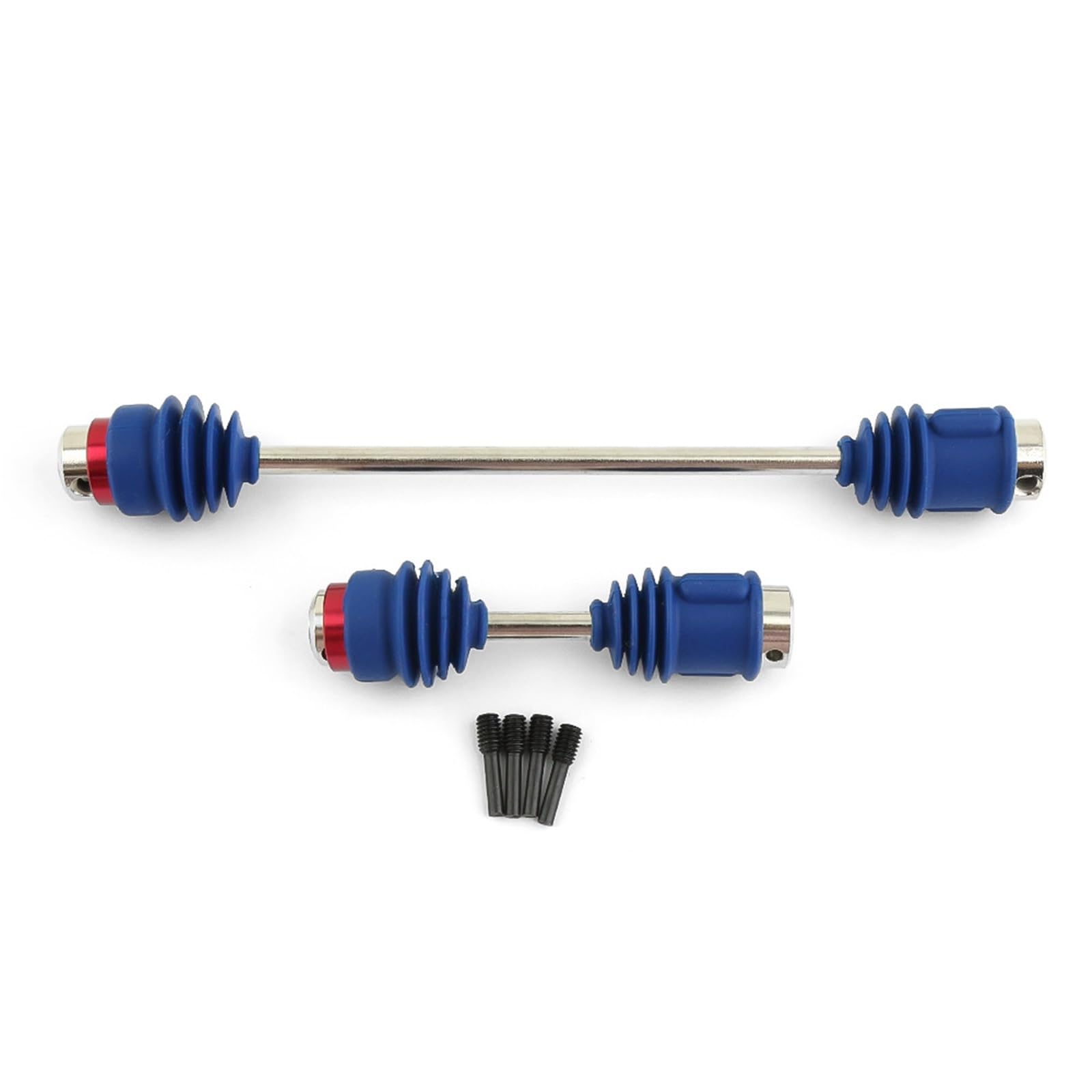 YONMFRDS RC Antriebswelle Für Traxxas Für E-Revo Für Erevo 2.0 1/10 RC Auto-Tuning-Teile Zubehör Metall-Center-Antriebswellen CVD-Antriebswelle Dogbones 8655R Mit Staubmanschetten(Blue) von YONMFRDS