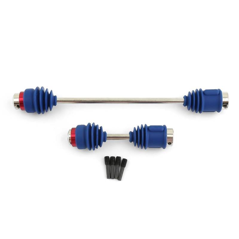 YONMFRDS RC Antriebswelle Für Traxxas Für E-Revo Für Erevo 2.0 1/10 RC Auto-Tuning-Teile Zubehör Metall-Center-Antriebswellen CVD-Antriebswelle Dogbones 8655R Mit Staubmanschetten(Blue) von YONMFRDS