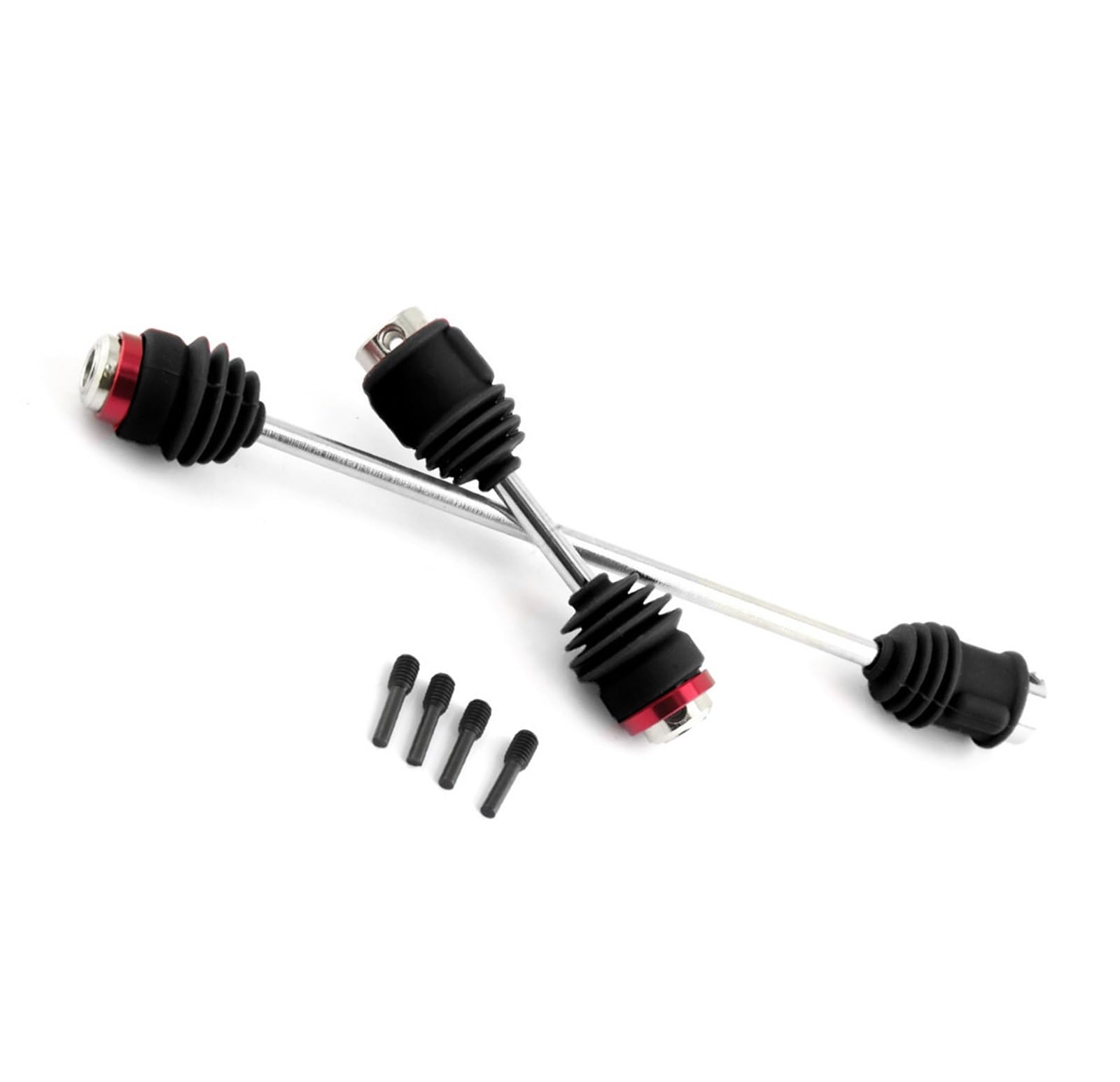 YONMFRDS RC Antriebswelle Für Traxxas Für Summit Für E-Revo Erste Generation 1/10 RC-Auto-Upgrade-Teile, Metall-Center-Antriebswellen CVD 5650R Mit Staubmanschetten, Dogbones-Zubehör(Black) von YONMFRDS