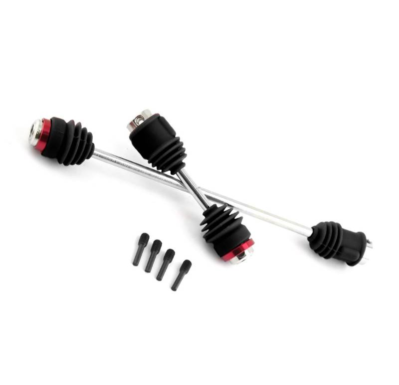 YONMFRDS RC Antriebswelle Für Traxxas Für Summit Für E-Revo Erste Generation 1/10 RC-Auto-Upgrade-Teile, Metall-Center-Antriebswellen CVD 5650R Mit Staubmanschetten, Dogbones-Zubehör(Black) von YONMFRDS