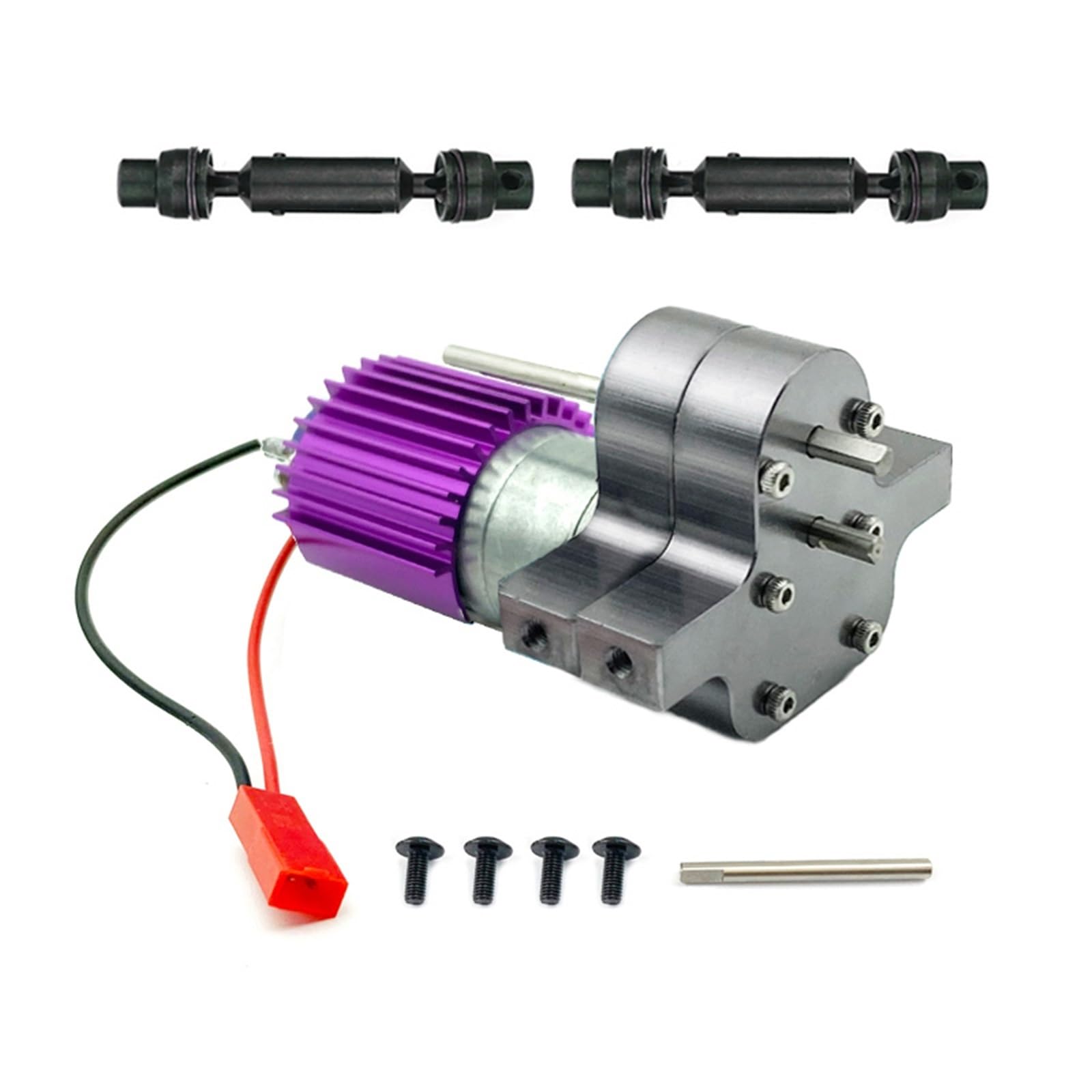 YONMFRDS RC Antriebswelle Für WPL C14 C24 B24 B36 Für MN D90 Für MN99S Metall-Transfergetriebe 370 Bürstenmotor Antriebswelle Übertragungswelle RC Auto Upgrade Zubehör(Gray,Set c) von YONMFRDS
