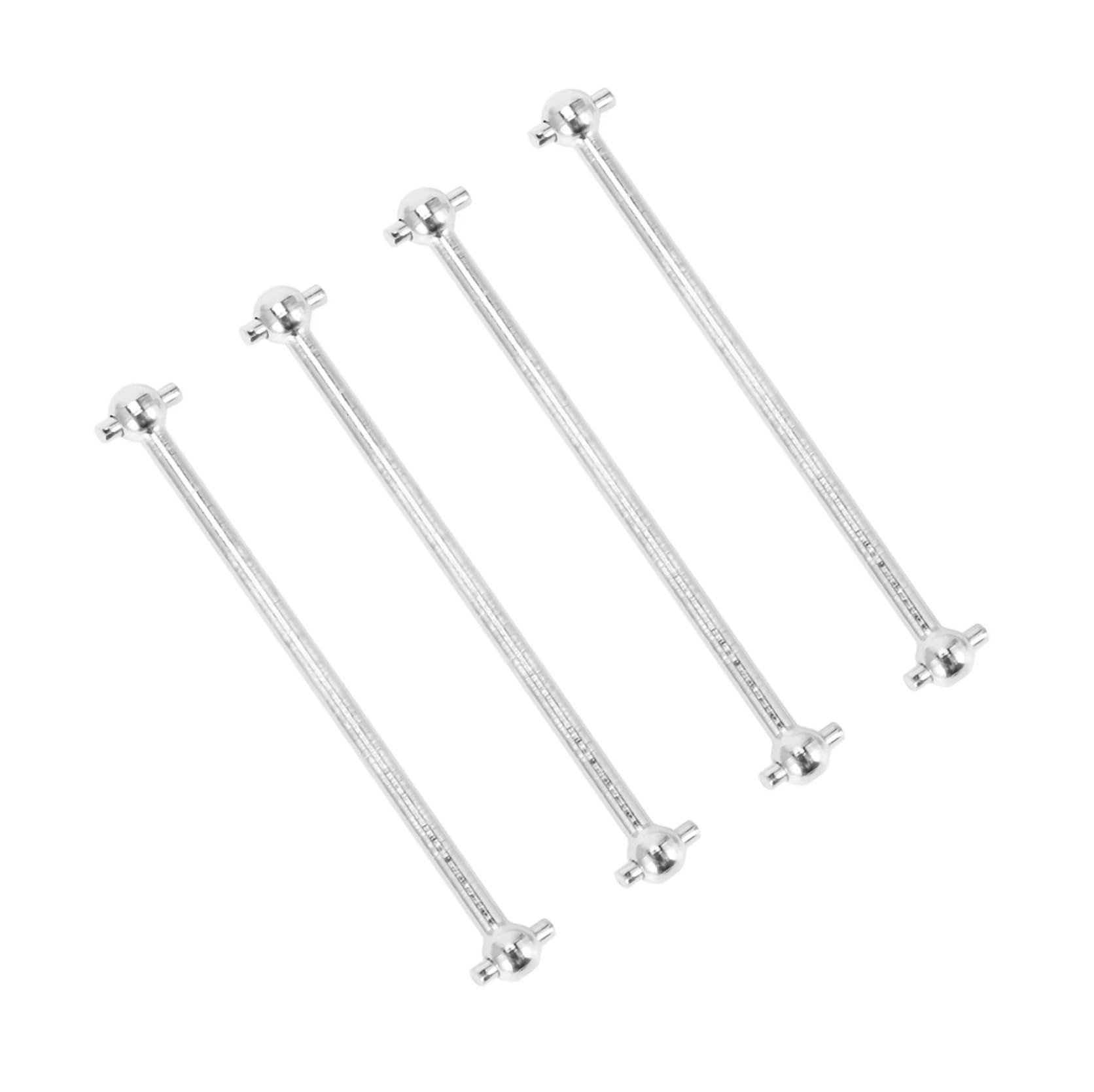 YONMFRDS RC Antriebswelle Für Wltoys 144001 144002 124007 124016 124017 124018 124019 4 Stücke Getriebewelle Antriebswelle Dogbone CVD Antriebswelle RC Auto Upgrade Teile(Silver) von YONMFRDS