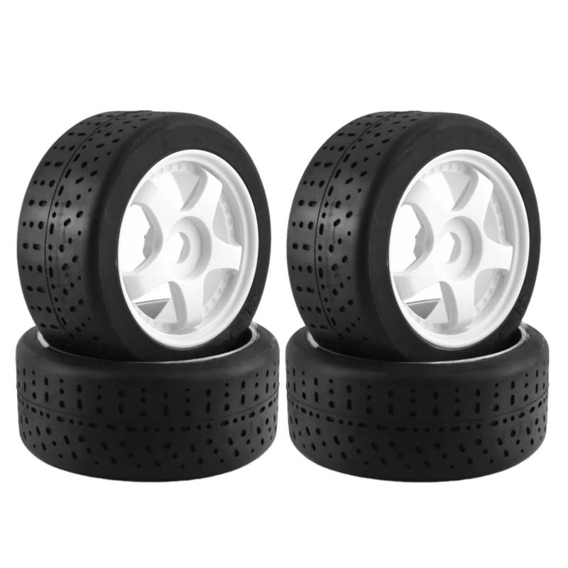 YONMFRDS RC Auto Upgrade Teile Für Arrma Für Infraction Für Felony Für Limitless 1/7 4 Stücke 5-Speichen 100 X42mm 42/100 Reifen Reifen 17mm Rad Hex RC Auto Upgrade Teile(White) von YONMFRDS