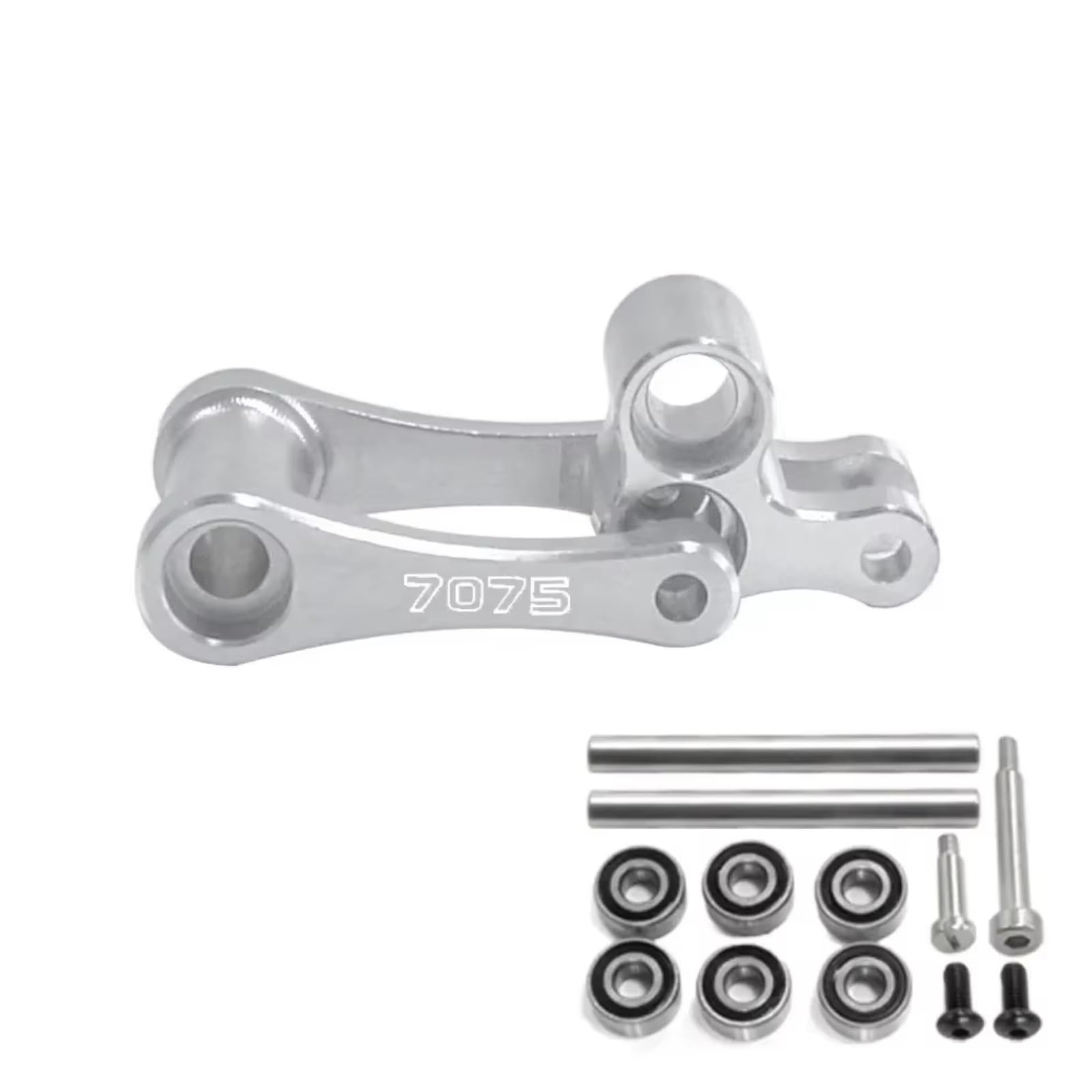 YONMFRDS RC Auto Upgrade Teile Für LOSI 1/4 Promoto-MX RC Auto Metall Bremse Lenkung Arm Lenkung Servo Halterung Motorrad Upgrade Teile Zubehör Ersatz Verwenden(Silver) von YONMFRDS