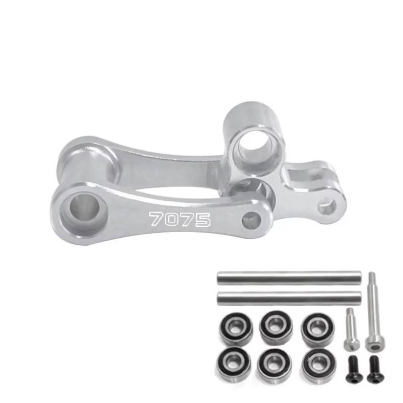 YONMFRDS RC Auto Upgrade Teile Für LOSI 1/4 Promoto-MX RC Auto Metall Bremse Lenkung Arm Lenkung Servo Halterung Motorrad Upgrade Teile Zubehör Ersatz Verwenden(Silver) von YONMFRDS