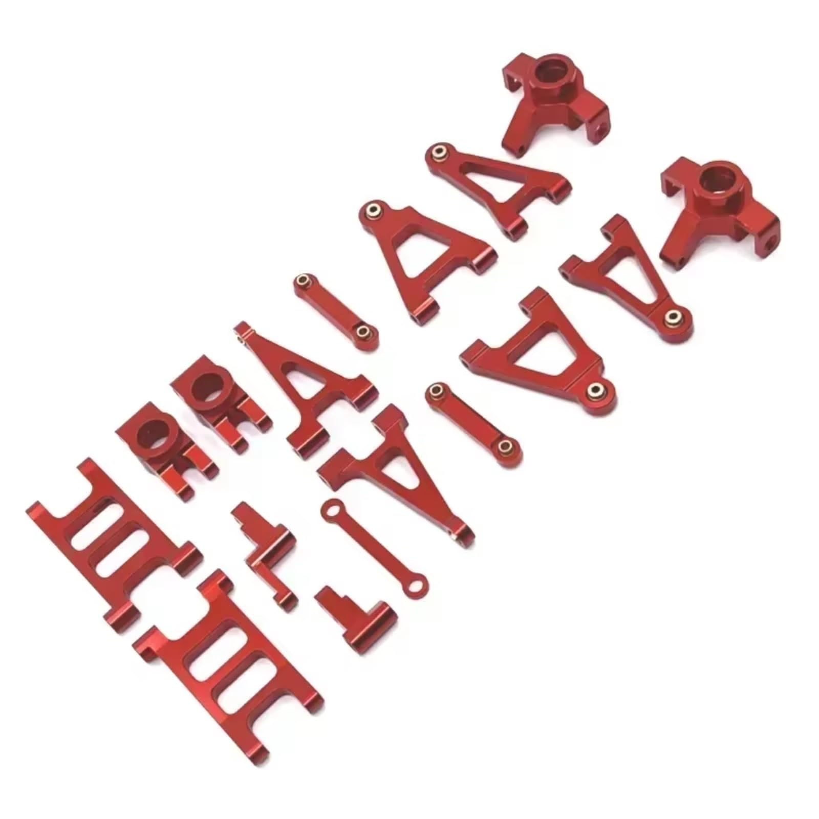 YONMFRDS RC Auto Upgrade Teile Für MJX 14301 14302 1/14 Metall Querlenker Lenkung Cup Link Rod Lenkung Montage RC Auto Upgrade Teile Zubehör Set Kit(Red) von YONMFRDS
