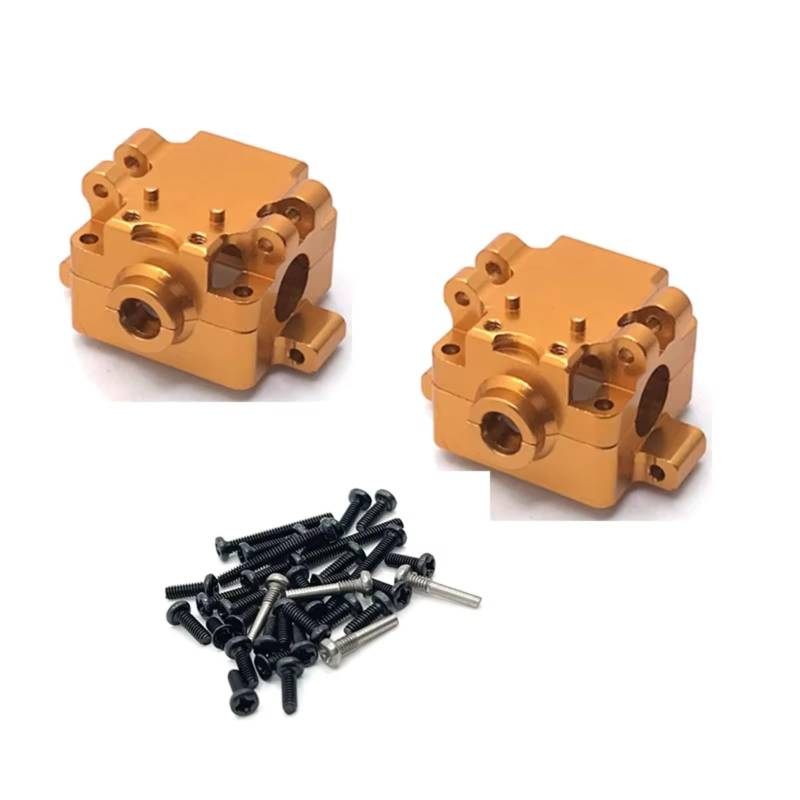 YONMFRDS RC Auto Upgrade Teile Für WLtoys 284131 K969 K979 K989 K999 P929 P939 1/28 2 Stücke Metall Upgrade Getriebe Fernbedienung Auto Upgrade Teile Zubehör(Yellow) von YONMFRDS