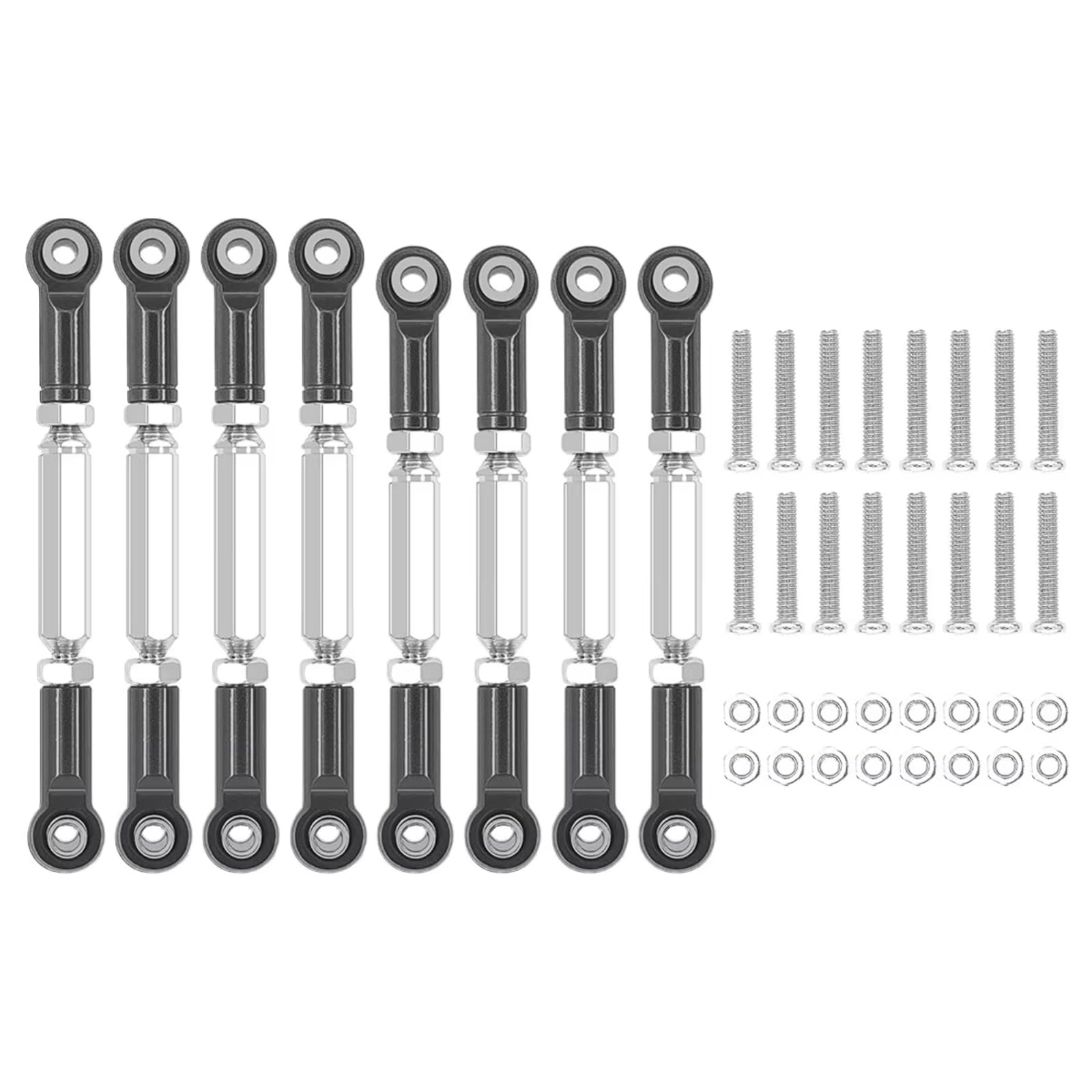 YONMFRDS RC Auto Upgrade Teile Für WPL B14 C14 C24 C-14K C-24K Für MN MN90 MN95 MN99 1/16 8 Pcs Metall Spurstange Lenkung Servo Linkage Arm Spurstange Ende RC Auto Teile(Gray) von YONMFRDS