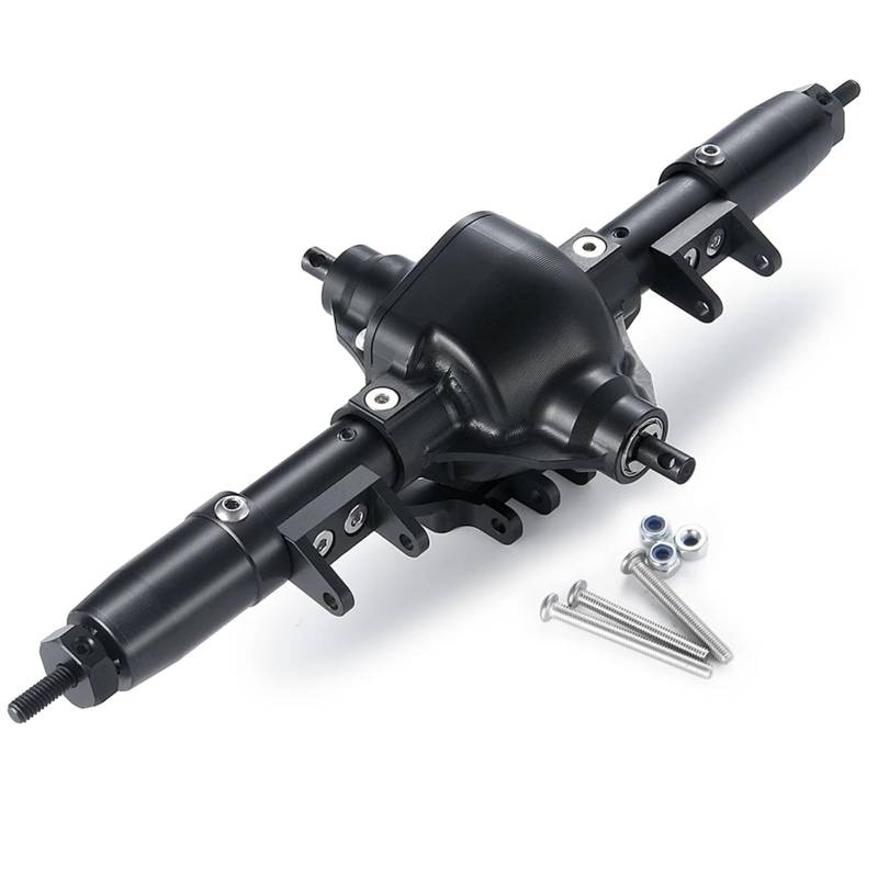 YONMFRDS RC Autoteile Für Axial Für SCX10 1/10 RC Crawler Auto LKW Upgrade Teile Metall Vorne Mitte Hinten Achse Mit Servohalterung Modifiziertes Zubehör(1pcs Middle Axle) von YONMFRDS