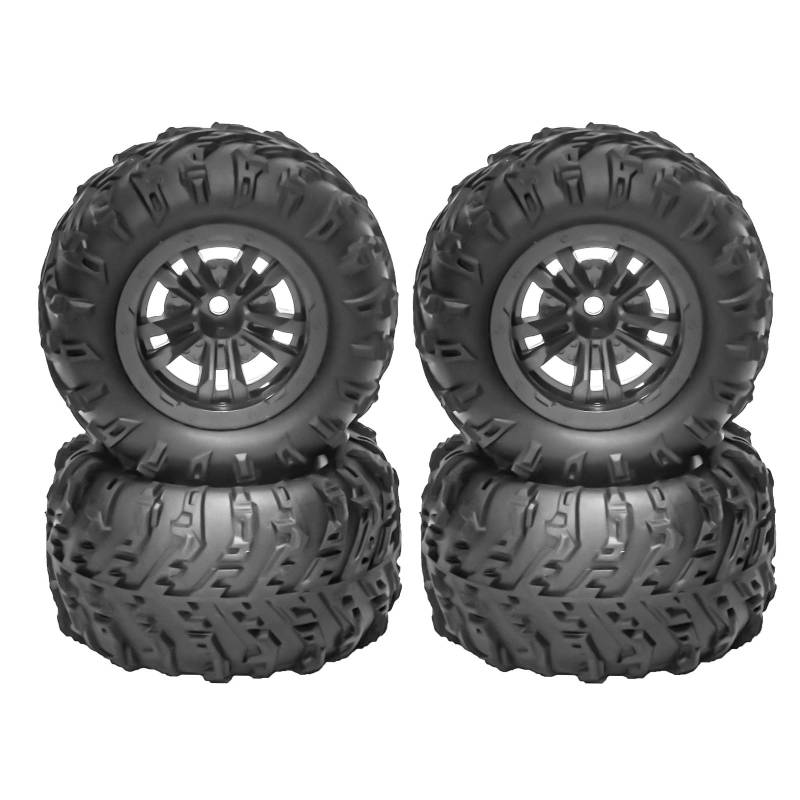 YONMFRDS RC Autoteile Für SCY 16101 16102 16103 Pro Für MJX 16207 16208 16209 16210 H16 Für HBX 16889 16890 1/16 4 Stücke RC Auto 83mm Gummi Reifen Rad Reifen Upgrade Teile von YONMFRDS