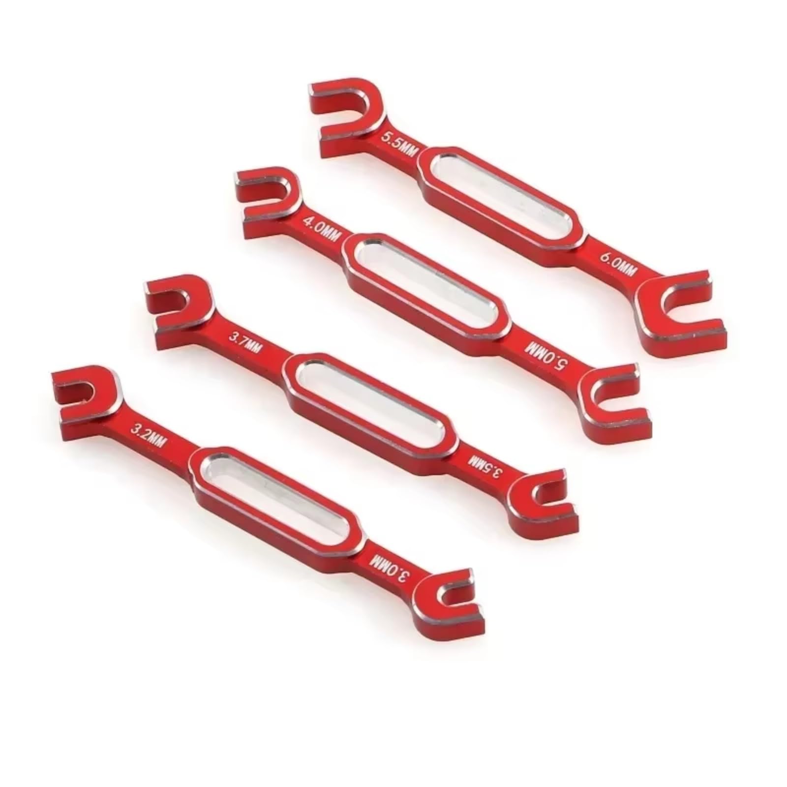 YONMFRDS RC-Demontagewerkzeug Für Universalteile RC-Auto 4-teiliger Schraubenschlüssel 3/3.2/3.5/3.7/4/5/5.5/6mm Spannschlossmutter Kugelgelenk-Entferner Für Universalwerkzeug(Red) von YONMFRDS