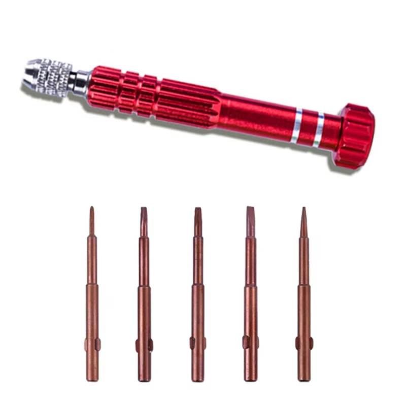 YONMFRDS RC-Demontagewerkzeug Für Universalteile RC-Auto 5in1 Schraubendreher-Reparatursatz Schraubendreher-Sets Telefonöffnungswerkzeuge Telefonreparaturwerkzeuge(Red) von YONMFRDS
