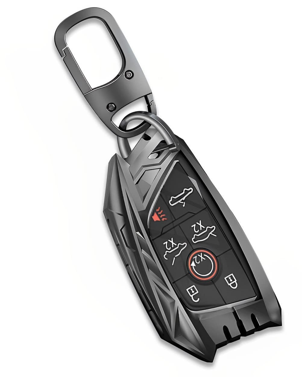Für Corvette C8 Schlüsselanhänger Abdeckung Smart Key Case Holder Protector 2020 2021 2022 (JC8-Grau) von YONUFI