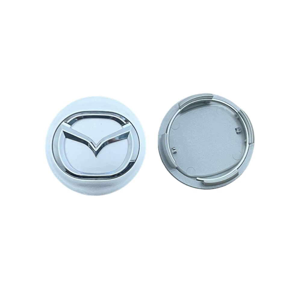 4 x Radnabendeckel Felgendeckel Hochwertiges Abs Ersatz Radkappen Felgenabdeckung für Mazda MX-5 2009-2017,57MM Silver 4 x Radnabendeckel Felgendeckel Hochwertiges Abs Ersatz Radkappen Felgenabdeckung für Mazda MX-5 2009-2017,57MM Silver von YOPCFW