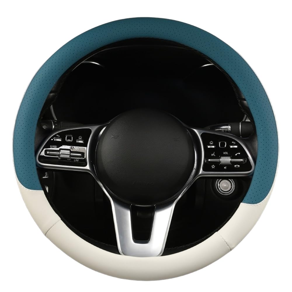 Mikrofaser Leder Lenkradabdeckung Auto Lenkradbezug Mikrofaser Leder Lenkradhüllen Autozubehör Innenraum für Mercedes Benz E-Class E400d E53 E63 AMG,Round Bottom Blue Mikrofaser Leder Lenkradabdeckung Auto Lenkradbezug Mikrofaser Leder Lenkradhüllen Autozubehör Innenraum für Mercedes Benz E-Class E400d E53 E63 AMG,Round Bottom Blue von YOPCFW