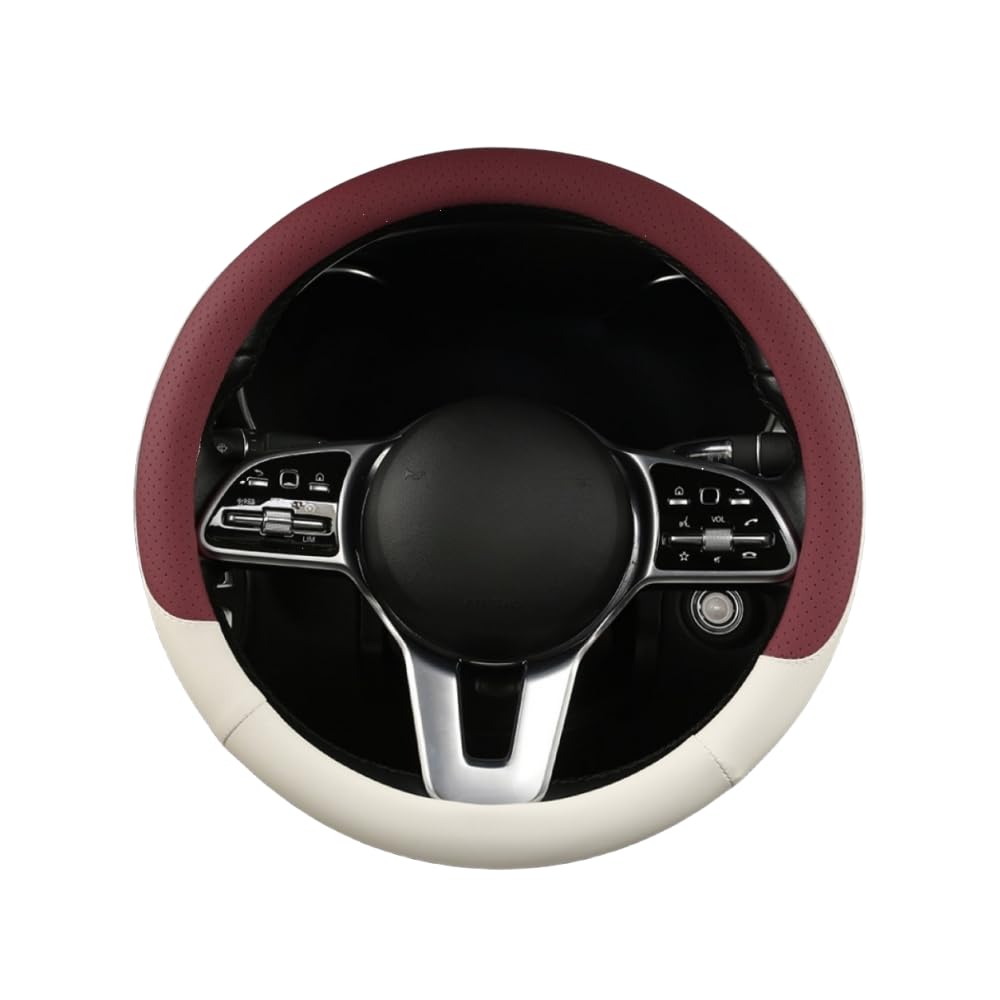 Mikrofaser Leder Lenkradabdeckung Auto Lenkradbezug Mikrofaser Leder Lenkradhüllen Autozubehör Innenraum für Mercedes Benz M-Class ML W166 AMG 55 63,Round Bottom Red Mikrofaser Leder Lenkradabdeckung Auto Lenkradbezug Mikrofaser Leder Lenkradhüllen Autozubehör Innenraum für Mercedes Benz M-Class ML W166 AMG 55 63,Round Bottom Red von YOPCFW