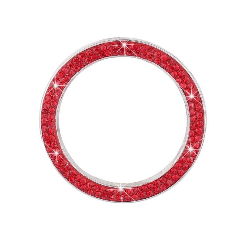 YOSADIER Auto-ventilkappe Ring des Motorstartknopfs Staubkappe Für Reifenventile Schlüssel Ventilkappen Warnung Reifenluftkappe Zubehör Auto Vorbaukappe Abdeckung Autokappen Reichweite Rot von YOSADIER