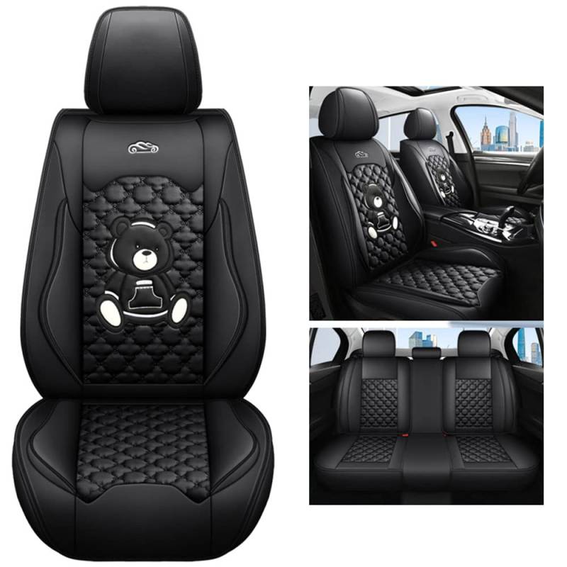 YOUFOX Autositzbezüge, universal, komplettes Set für Seat Ibiza Ibiza FR Ibiza S Ibiza 6J S Ibiza 6J Ibiza 6L Ibiza 6J Tuning Autositzbezüge, schwarz von YOUFOX